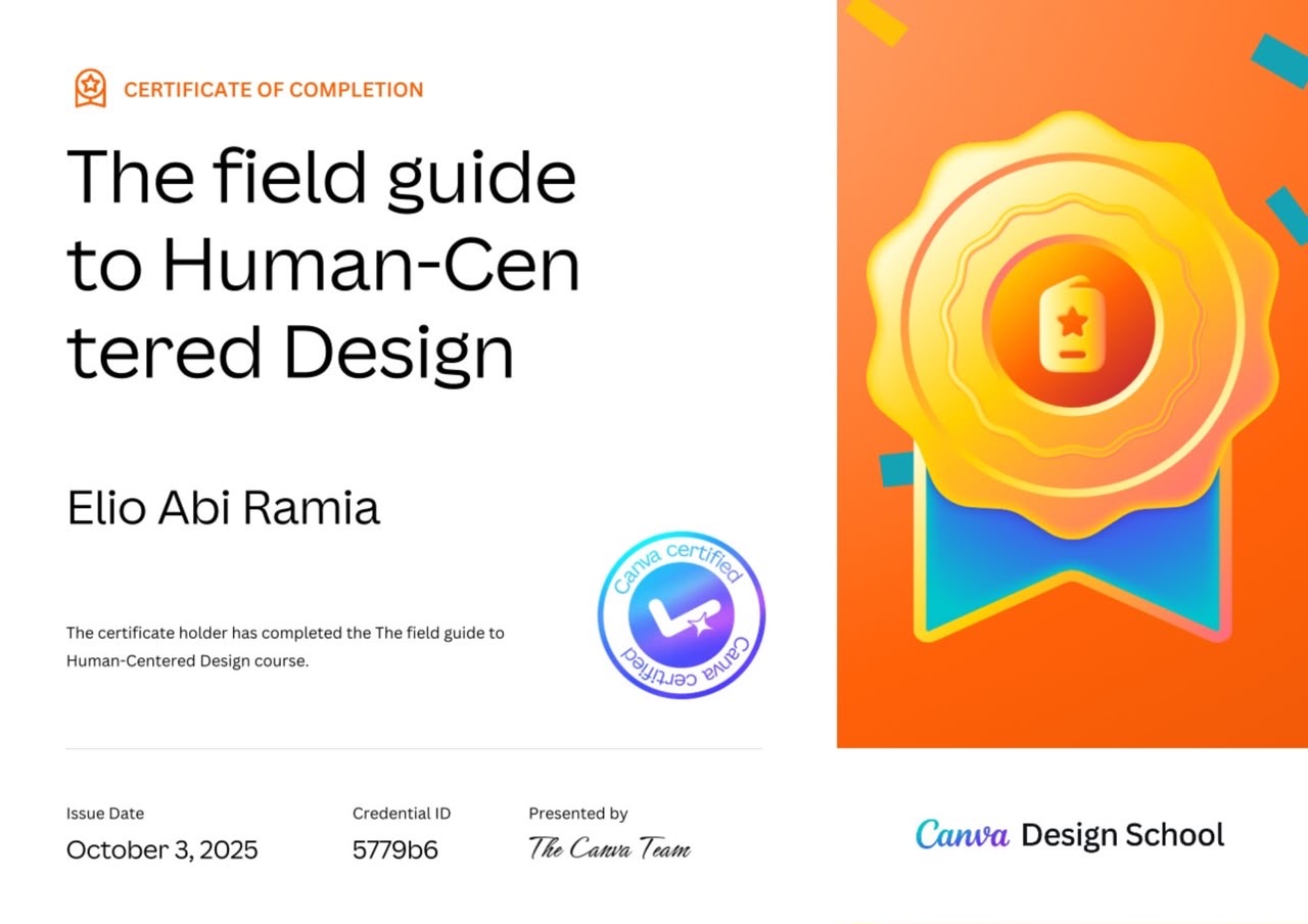 Canva Design School Human-Centered Design certificate