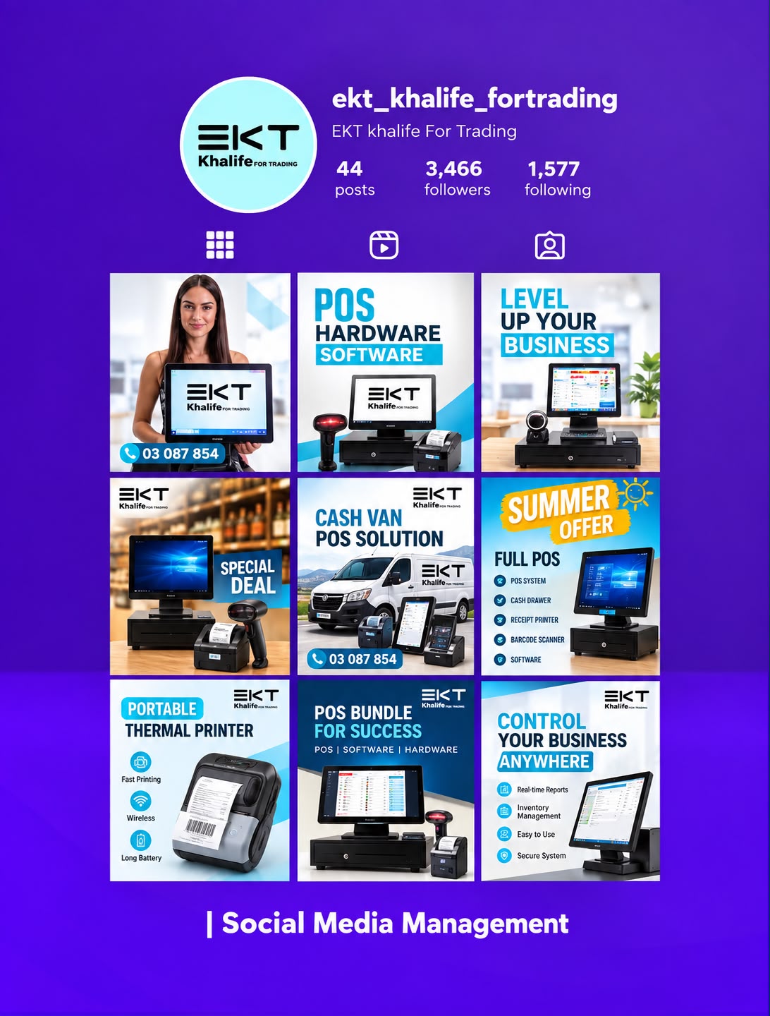 EKT Khalife for Trading social media project
