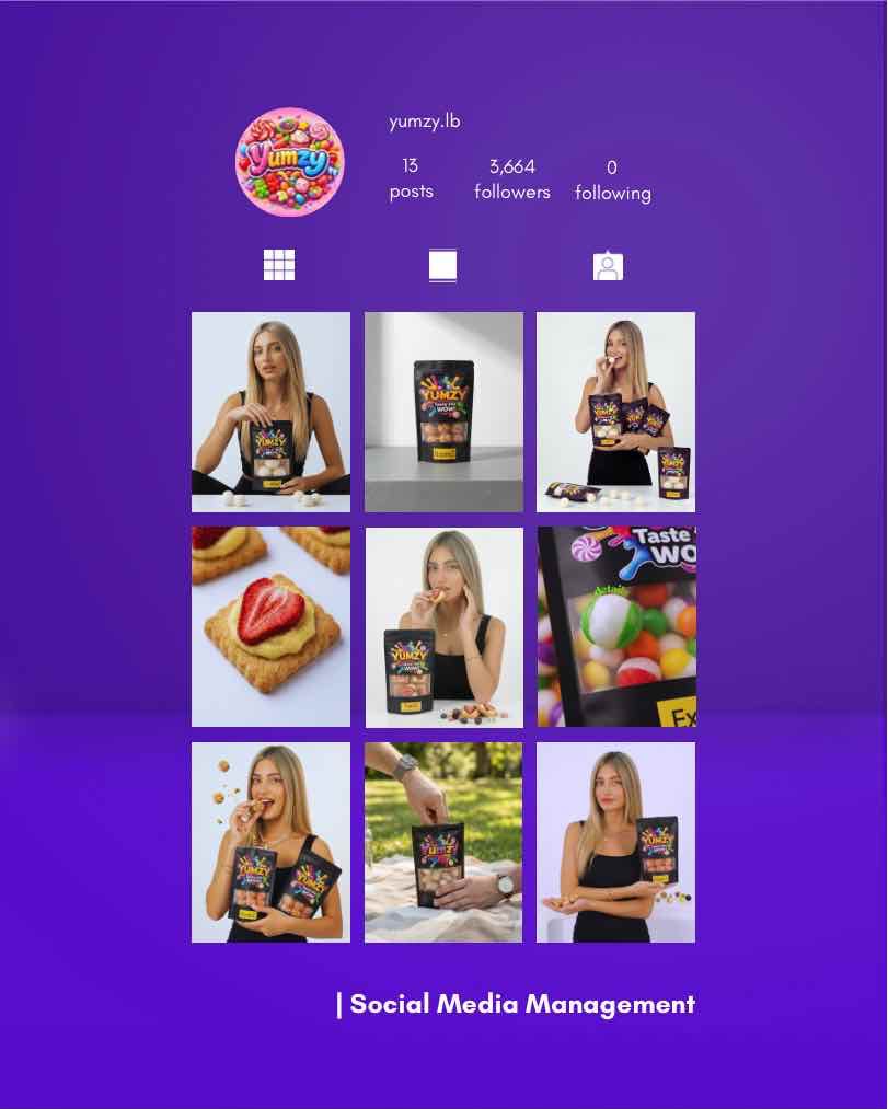 Yumzy social media project